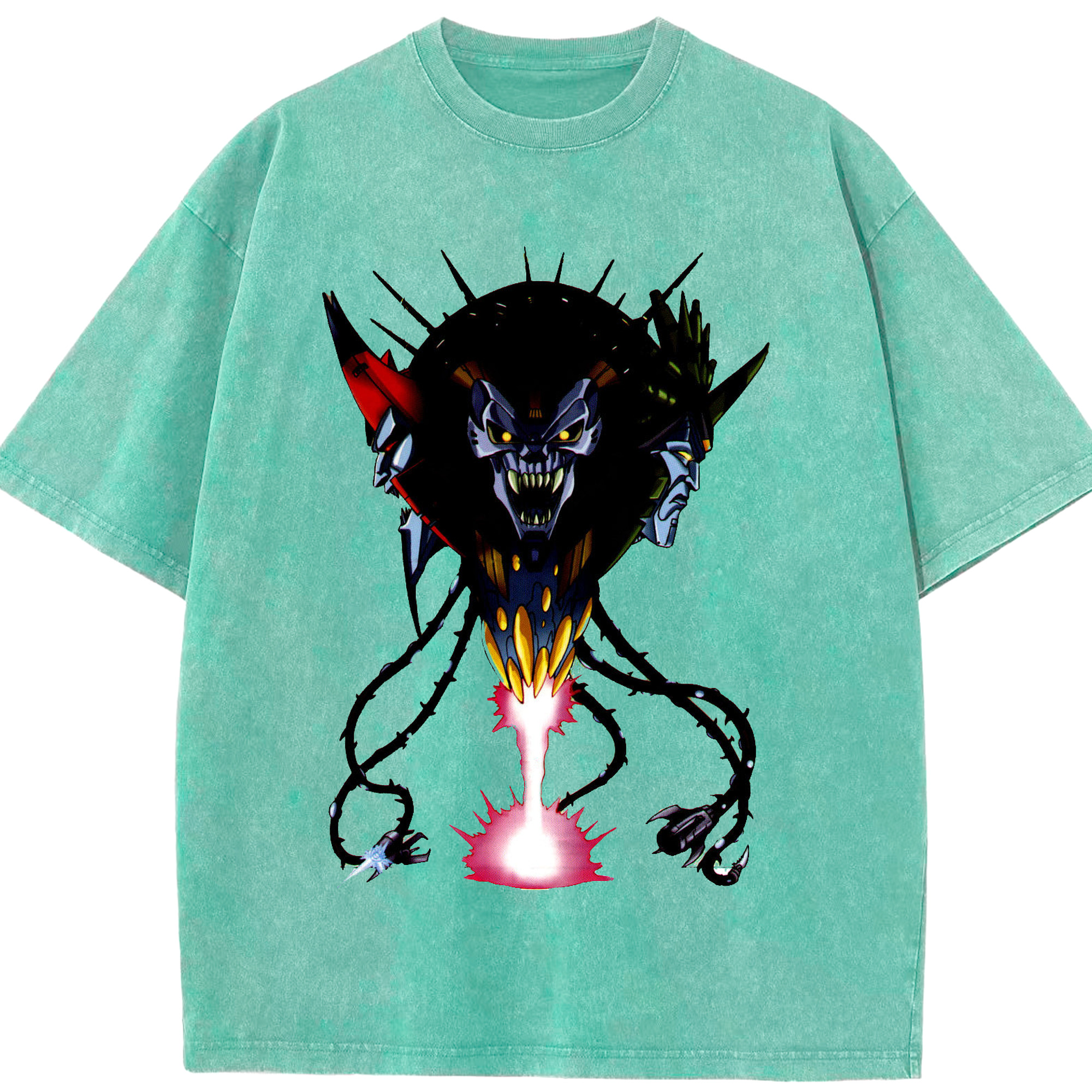 （画像用）  綿100% ヴィンテージ風 半袖Tシャツ（フロントプリント）